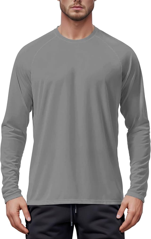 Detalle de Tansozer Men’s UV Rash Vest UPF 50+ Long Sleeve Quick-Dry Sports Top