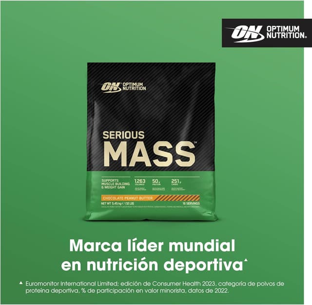 Thumbnail 3 de Optimum Nutrition Serious Mass 5.45 kg proteína