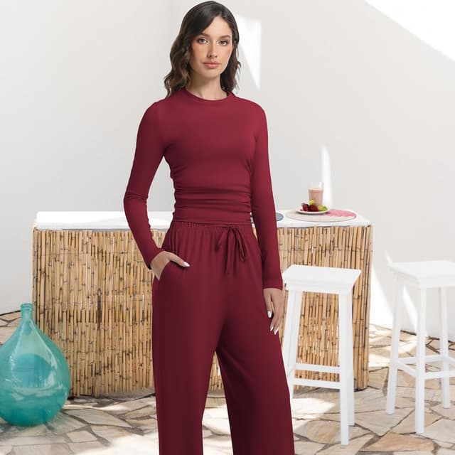 Thumbnail 6 de 2 Piece Loungewear Wide Leg Set