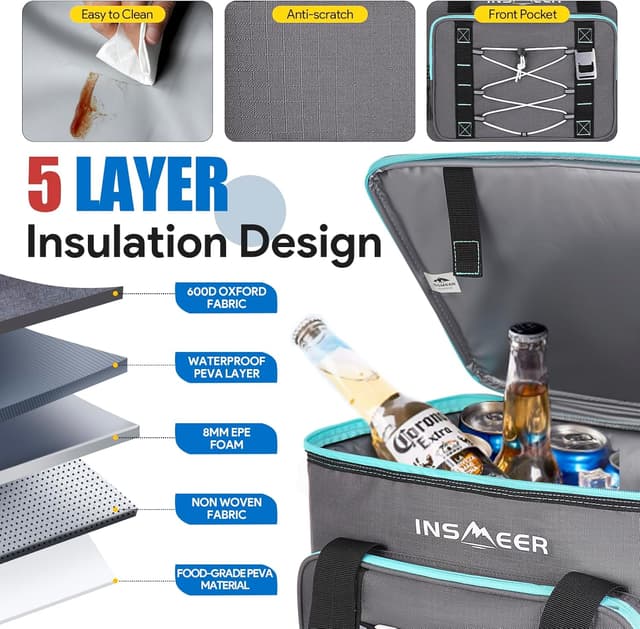 Thumbnail 2 de INSMEER Cool Bag 40L 60 Canettes