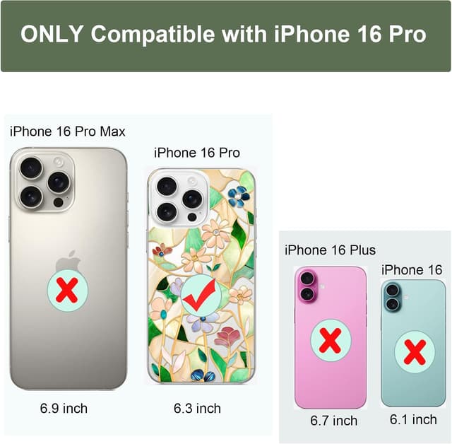 Thumbnail 6 de Unov Hülle für iPhone 16 Pro – klare, schlanke TPU-Schutzhülle mit erhabener Kante & geprägtem Muster