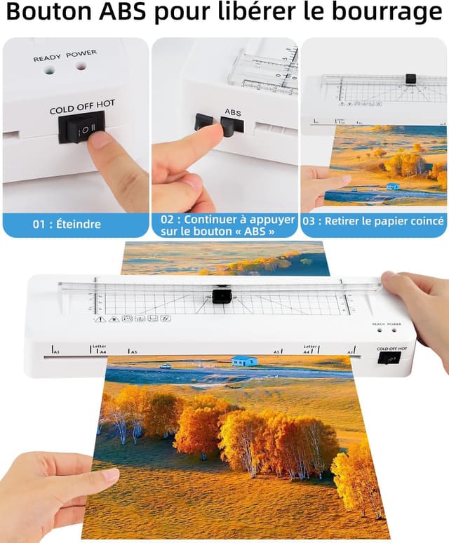 Thumbnail 5 de Plastifieuse A3 Machine avec Coupe-Papier intégré