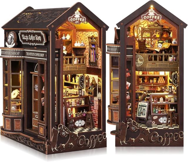 Detalle de LUMYCE Book Nook Kit DIY miniature house with LED light 🏠