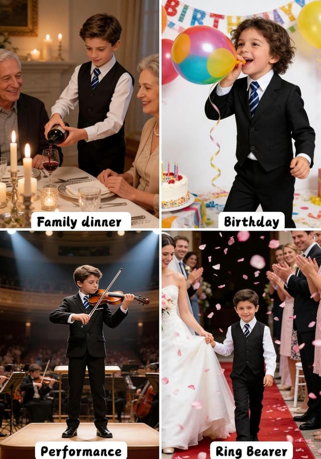 Detalle de Visaccy Boys Slim Fit Suit Size 10