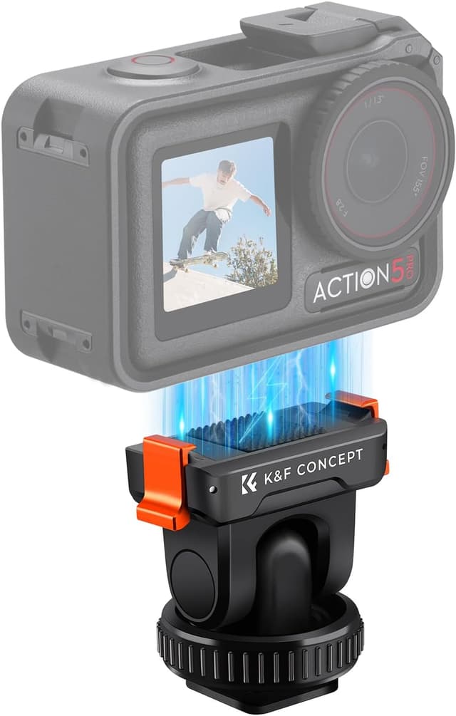 Thumbnail 1 de K&F CONCEPT Cold Shoe Adapter für Osmo Action 3/4/5 160°