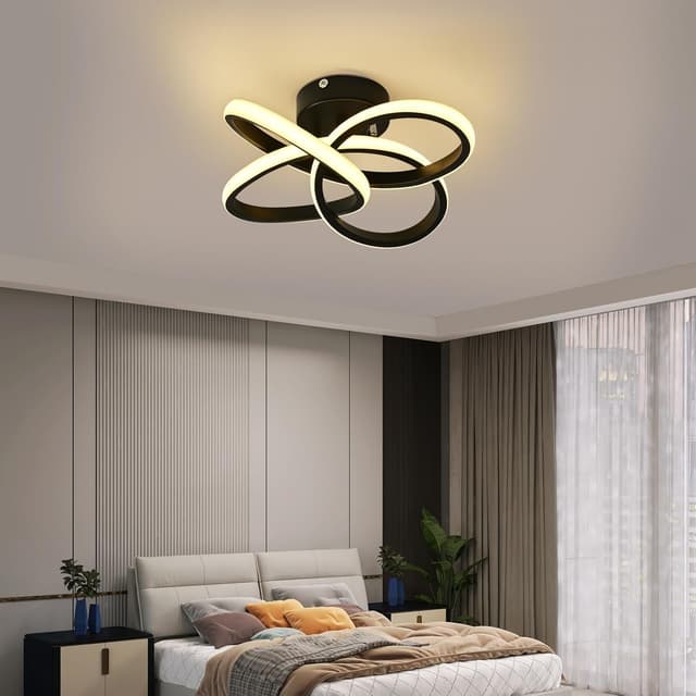 Thumbnail 5 de Plafón LED 36W Moderna Flor🌸 Luz Cálida 3000K Negro