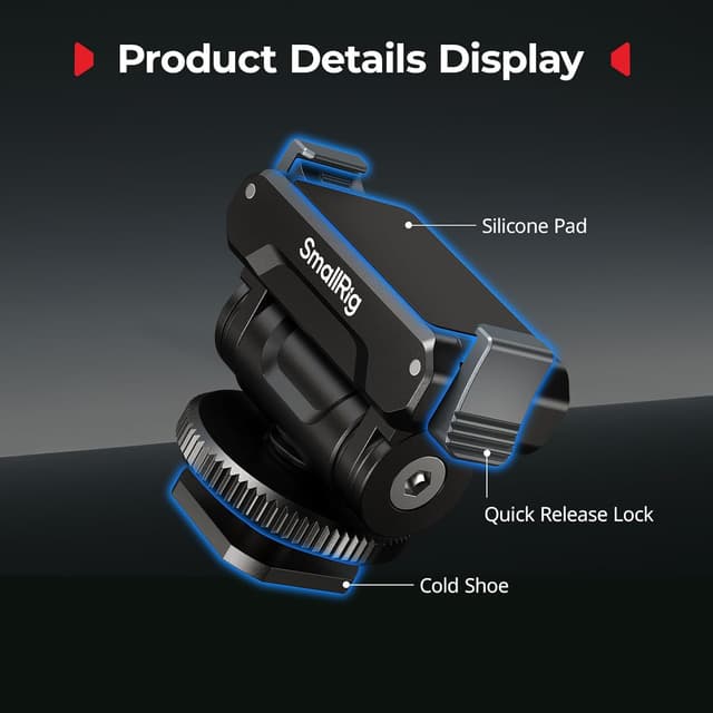 Detalle 2 de SMALLRIG Adaptateur de griffe pour DJI Osmo Action 5 Pro / 4 / 3 (5436) avec fixation à dégagement rapide