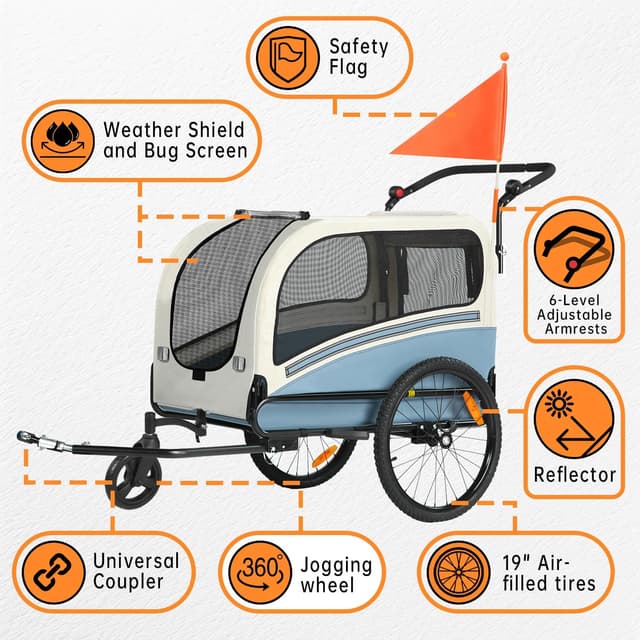 Detalle de Fiximaster Fiximaster 2-in-1 Fahrradanhänger 50 kg