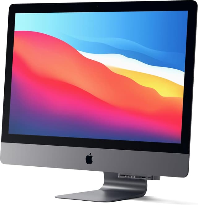 Detalle de SATECHI Hub USB-C con morsetto per iMac e lettore Micro/SD: espansione dati per iMac 2019/2017 e iMac Pro (grigio siderale)