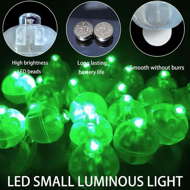 Detalle de YOUYIKE Ballonlichter Mini rund (100 Stück) – LED-Lichtkugeln für Tischdeko & Party