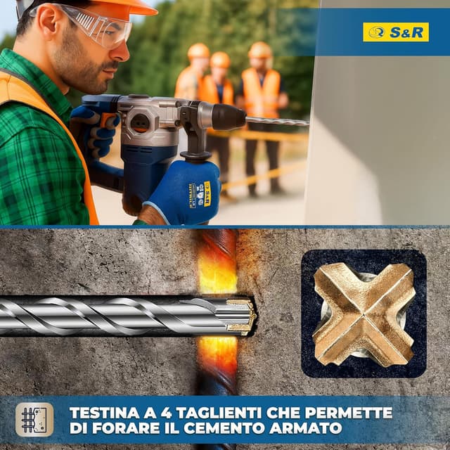 Thumbnail 2 de S&R Set Punte SDS-Plus Ø 6/8/10/12 160 mm