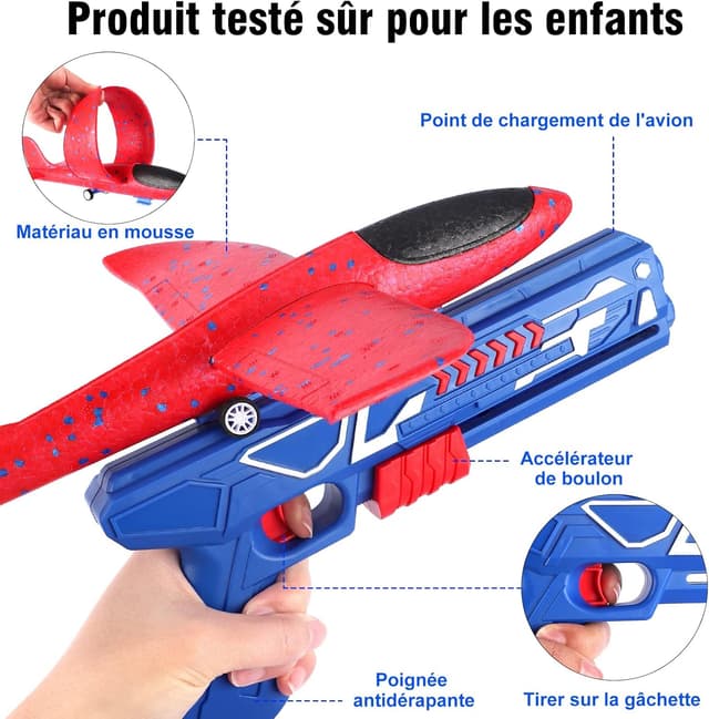 Detalle 1 de Flugzeug Spielzeug 2-in-1 Wurfgleiter