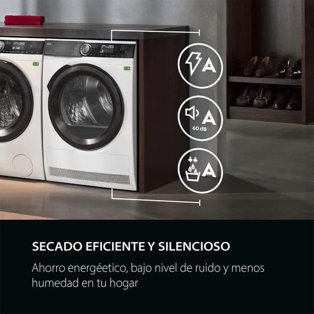 Detalle 2 de AEG TR939V4PB Secadora 9 kg con bomba de calor