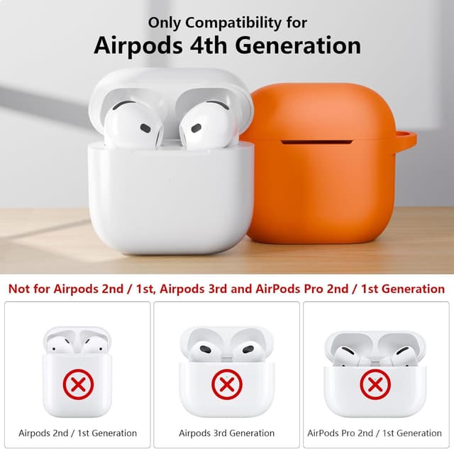 Detalle de KOKOKA Coque AirPods 4, 4ᵉ génération orange