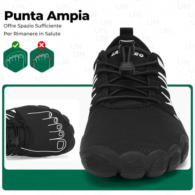 Detalle de SAGUARO Scarpe Barefoot da scoglio uomo in mesh traspirante, leggere e ad asciugatura rapida (39-48)