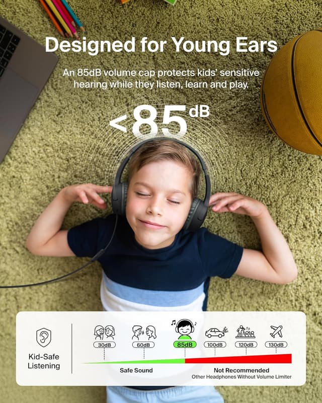 Detalle 2 de Belkin SoundForm Mini Kids 85dB headphones