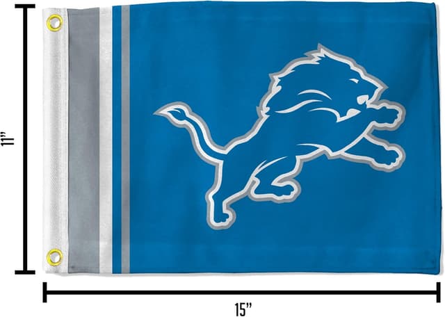Detalle 1 de Rico Industries NFL Football Utility Flag (Double Sided) - Great for Boat, Golf Cart, or Home