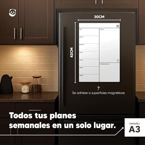 Thumbnail 1 de Smart Panda Pizarra Magnética A3 para nevera 📋