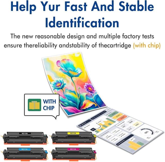 Detalle 2 de 206A Toner Cartridges (4-Pack) Compatible with Color LaserJet Pro MFP M283fdw and More