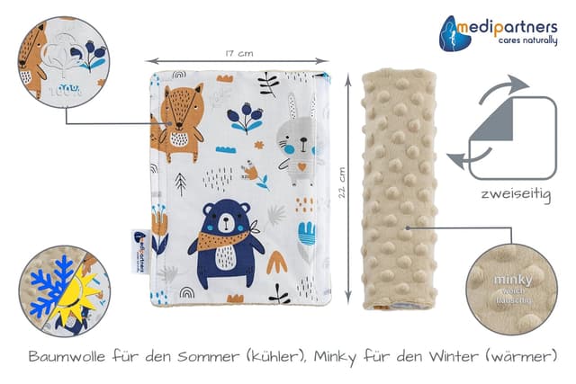 Detalle de Medi Partners Gurtpolster Kinder 2 Stück 17x22 cm