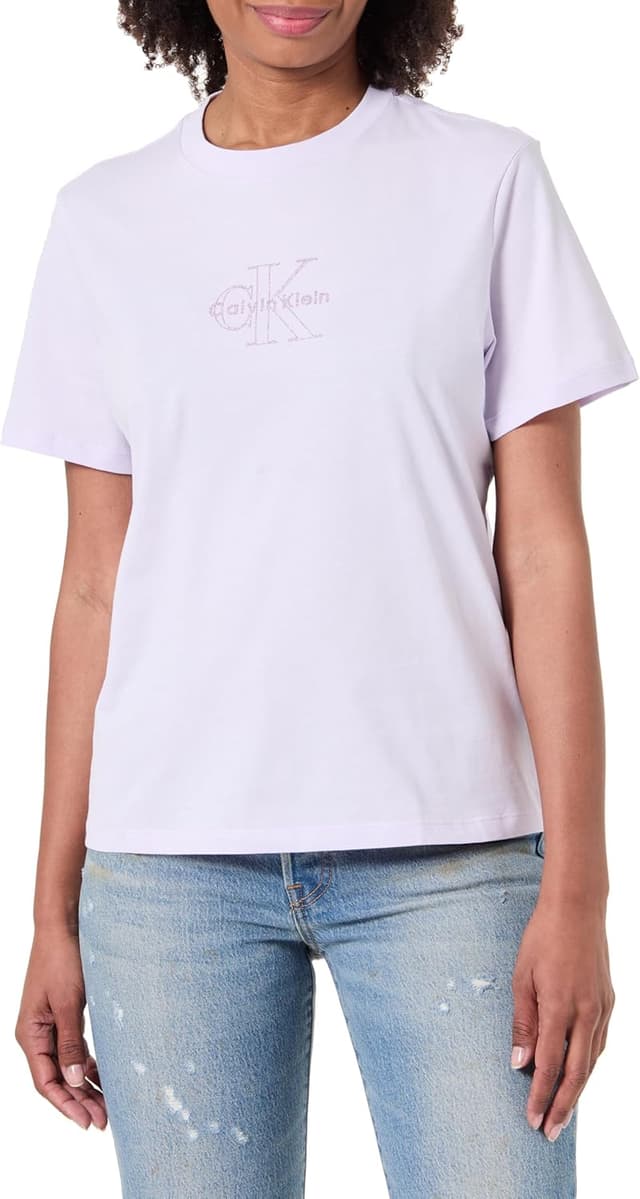 Detalle de Calvin Klein grafica Monologo Tee donna