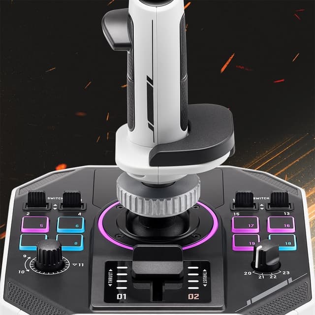 Detalle de Thrustmaster Sol-R 1 Flightstick with Magnetic Precision (H.E.A.R.T) – Space Simulation Joystick for PC