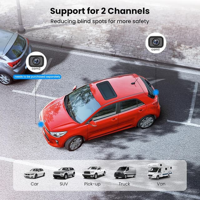 Detalle 1 de AUTO-VOX W12 5" HD 1080P reversing kit