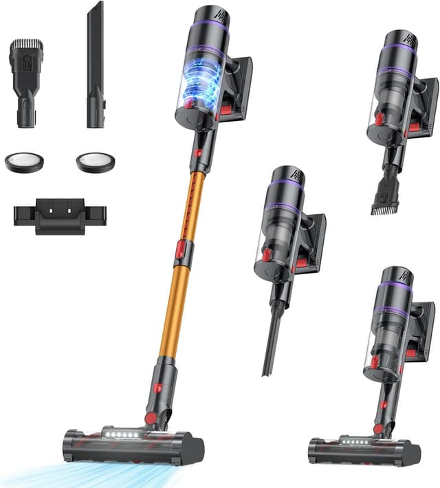 Detalle de Cordless Vacuum Cleaner 550W, 50KPa & up to 70 Min Runtime with Smart Auto Mode and LED Touch Display