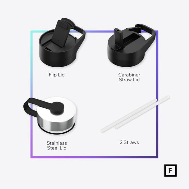 Detalle de IRON °FLASK insulated water bottle with straw (650/950/1200/1800 ml) – leakproof double-walled stainless steel, BPA-free