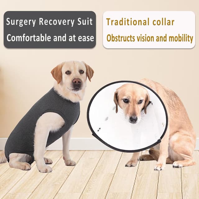 Detalle 2 de Axcimond Dog Surgery Recovery Suit (Medical Pet Shirt) – post-op alternative to a cone, for female & male dogs