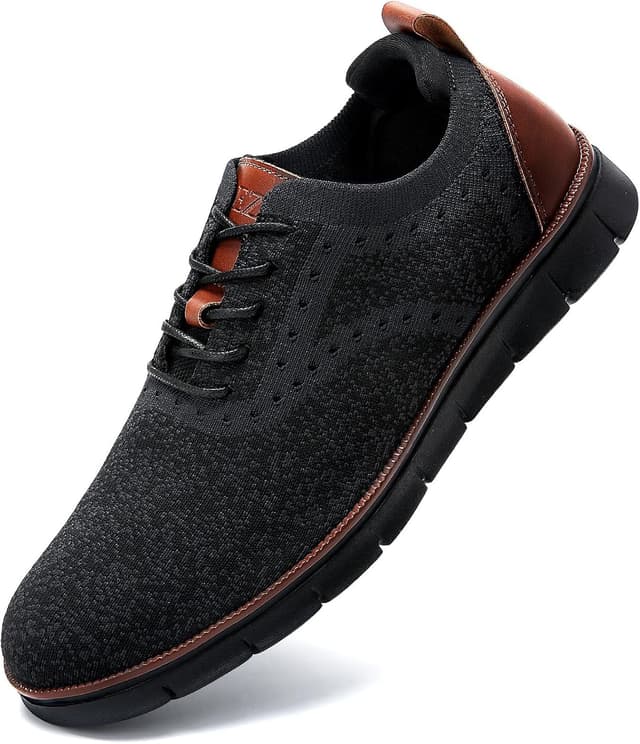 Detalle de LEZTA Herren Anzugschuhe Sneaker Oxfords aus Mesh – atmungsaktiv, leicht & bequem