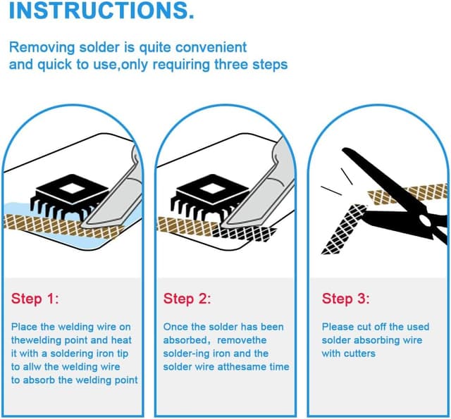 Thumbnail 6 de KELLYSHUN KL-652 No-Clean Lötpaste + Flussmittel + Entlötlitze (Sn99%/Ag0.3%/Cu0.7%, 3-teilig)