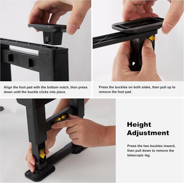 Detalle de ZOMISIA Hundenapf erhöht 6-fach höhenverstellbar (3-in-1) mit Slow-Feeder und 2 Edelstahlschalen, 1,6 l