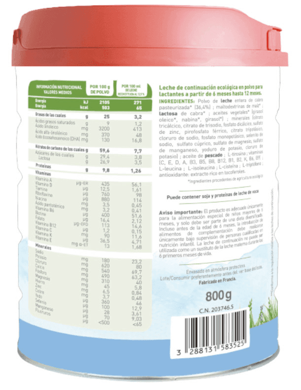 Thumbnail 1 de Babybio Caprea 2 Leche de Cabra Continuación 3x800g 🐐