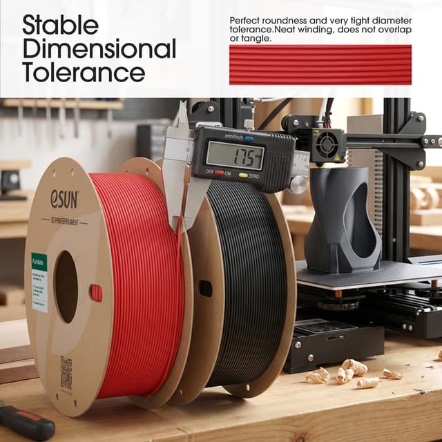 Detalle 2 de eSUN Matte PLA Filament 1,75 mm, 1 kg