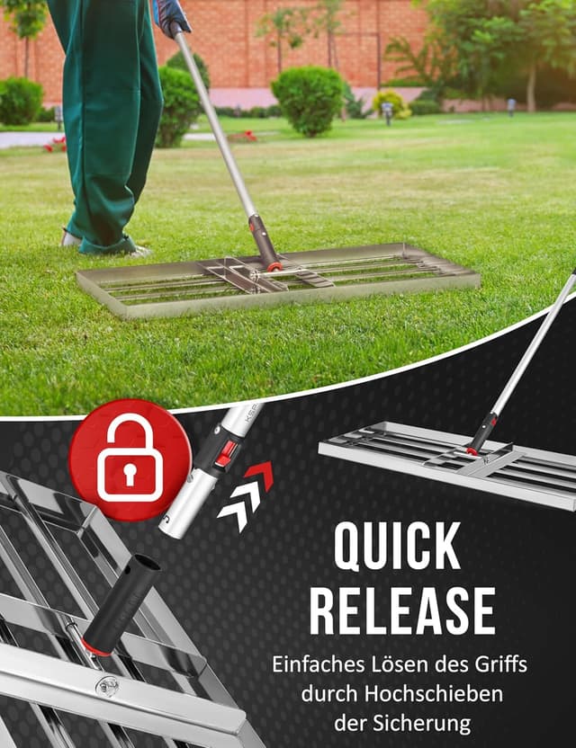 Detalle 2 de Rasenrakel Edelstahl KSP-TEC 75 x 35 cm