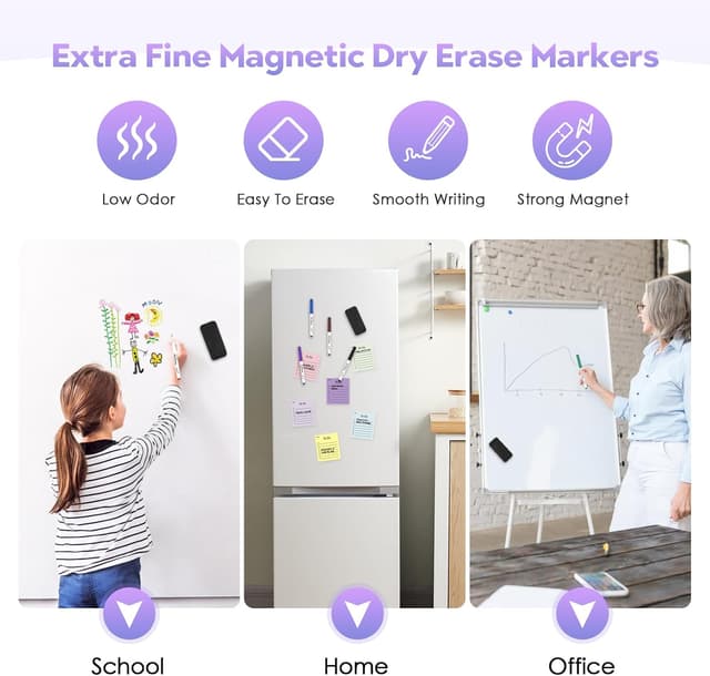 Detalle 2 de YISAN whiteboard pens 12 pack 0.7mm