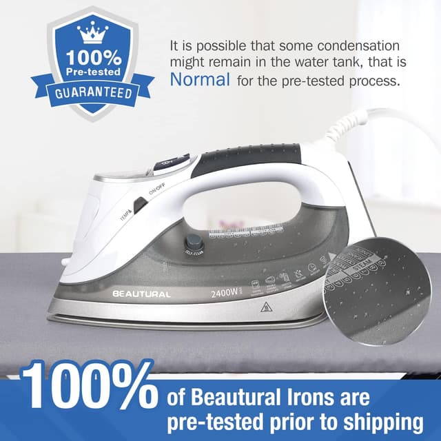 Thumbnail 4 de BEAUTURAL 2400W Steam Iron 340ml LCD Display