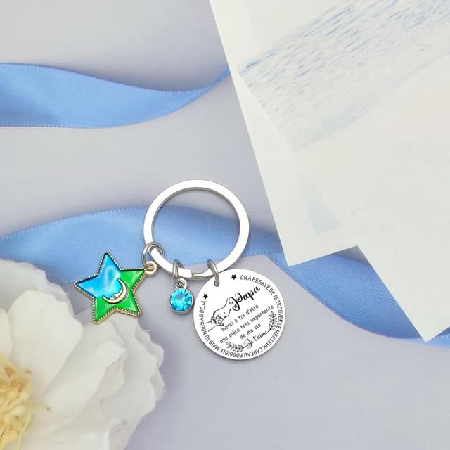 Thumbnail 2 de MNBVBV Porte-clés papa exceptionnel bois