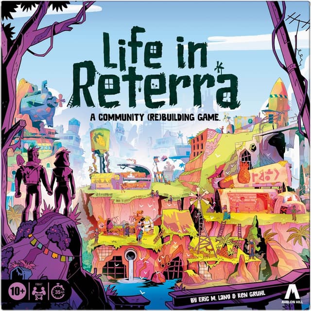 Detalle de Life in Reterra Strategy Board Game: tile-laying spatial puzzle with wooden pieces & premium storage (2–4 players)