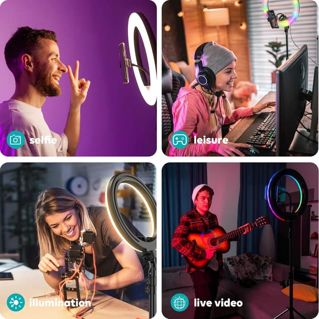 Thumbnail 5 de Weilisi 10" Ring Light 72" Stand