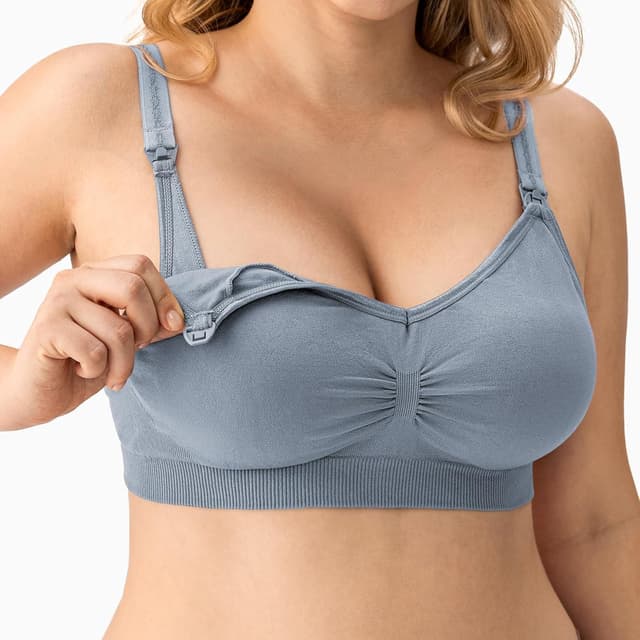 Detalle de HBselect 3 Pack Wireless Seamless Women’s Nursing Bra with Removable Pads & Extenders (Maternity & Breastfeeding)