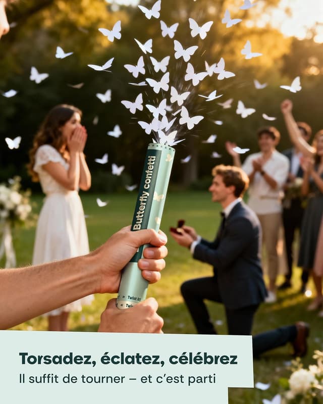 Thumbnail 5 de Partyjoker 5 Canons à Confettis Papillons 5 m