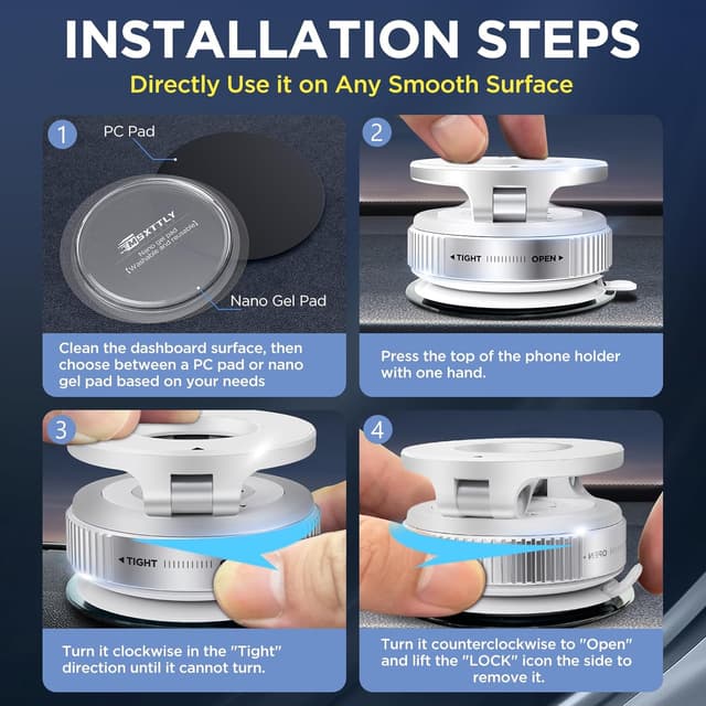 Detalle 1 de MSXTTLY Vacuum Magnetic Phone Holder 2200gf