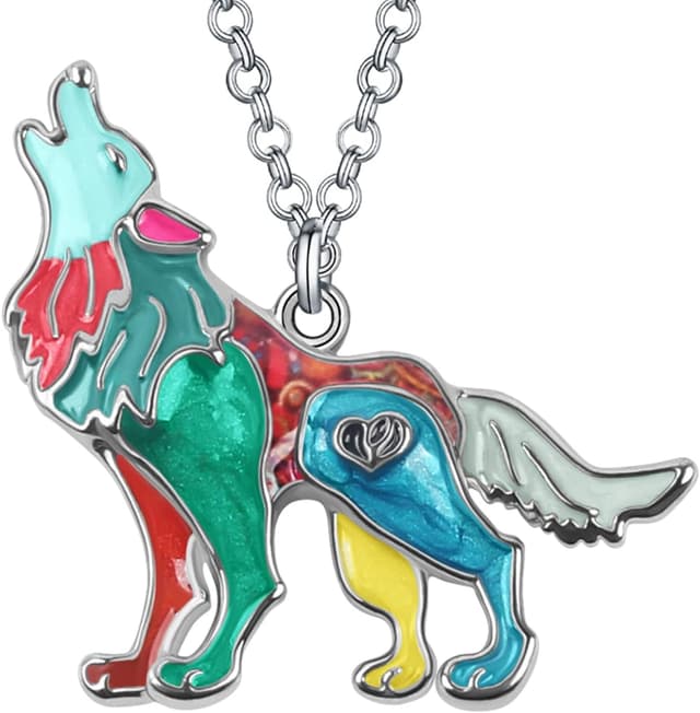 Imagen de Enamel Alloy Wolf Necklace pendant jewellery 🧿 en OfertitasTOP