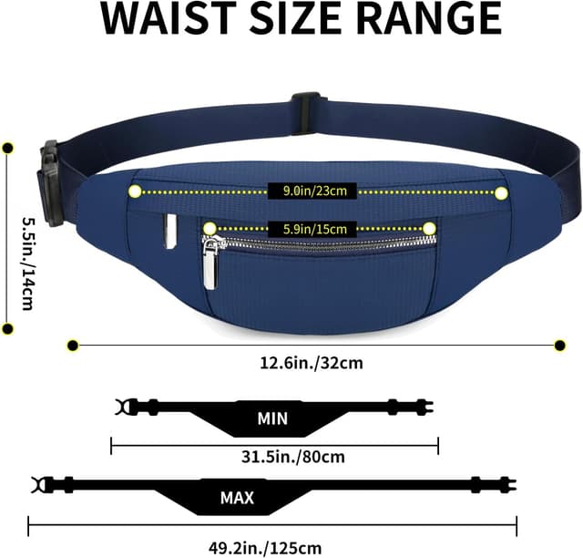 Thumbnail 1 de Bauchtasche Hüfttasche Blau 32x14x6 cm