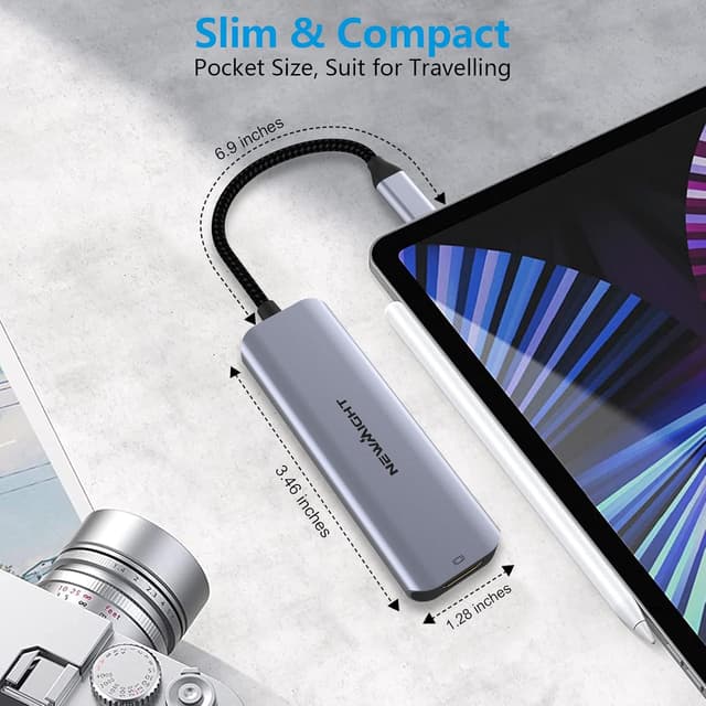Thumbnail 6 de Newmight 4-in-1 USB-C Hub with 100W Power Delivery and HDMI 4K (USB 3.0 + USB 2.0 ports)