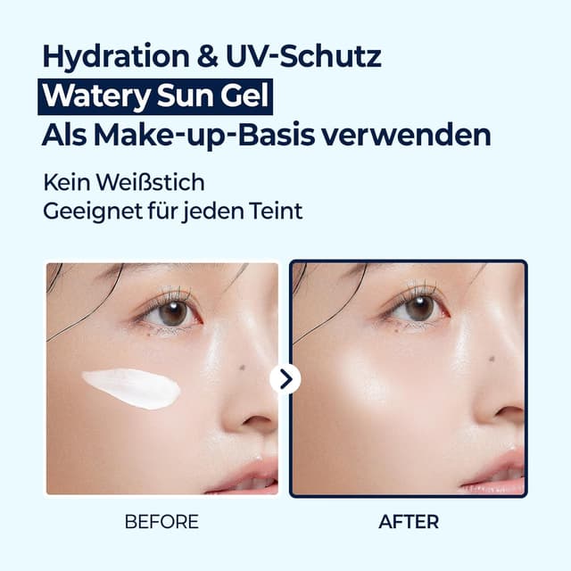Detalle de ISNTREE Hyaluronic Acid Watery Sun Gel (50 ml) SPF 50+ PA++++ – leichtes Sonnengel für tägliche UV-Pflege
