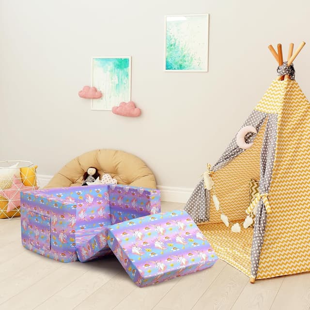 Detalle 1 de BEJOY Kindersofa 2-in-1 Schlafsofa 2-in-1