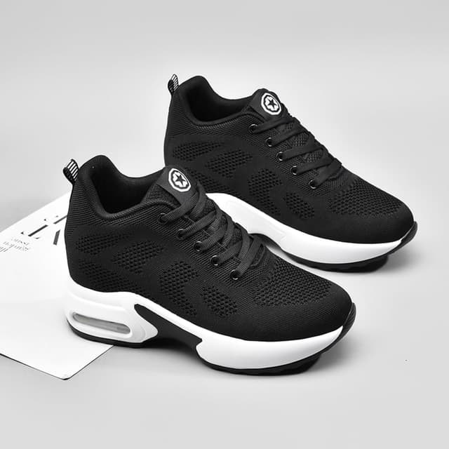 Detalle de Sneakers donna AONEGOLD zeppa con tacco 8 cm e suola in gomma